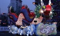 A dragon float during the 2010 Lotus Lantern Parade in Seoul, South Korea.