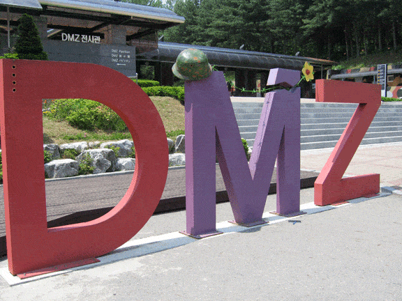 The DMZ Sign at the Third Infiltration Tunnel in South Korea