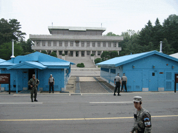 Joint Security Area Dividing the North Korean and South Korean DMZ