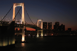 A walk across the Rainbow Bridge is free and beautiful, especially at sunset.