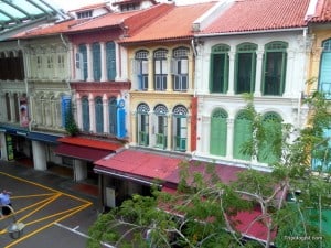 Beautifully restored houses in Singapore's Chinatown.