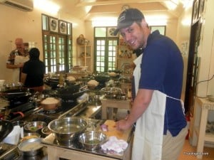 Learning to cook at the Tropical Spice Garden in Penang, Malaysia.