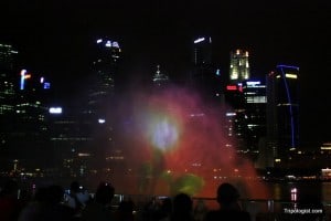 Water and lights come together to create "Wonder Full" at Marina Bay Sands.