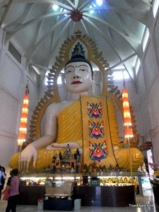 The seated Buddha at Singapore's Temple of 1000 Lights.