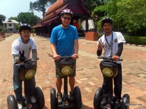 The Segway Gibbon guides and I checking out Chiang Mai, Thailand.