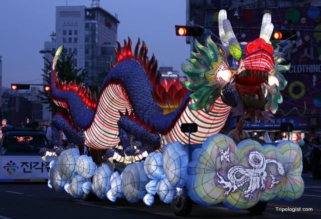 A dragon float during the 2010 Lotus Lantern Parade in Seoul, South Korea.