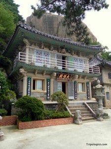 The main building of Seokbulsa is a fantastic representation of Korean Buddhist design.