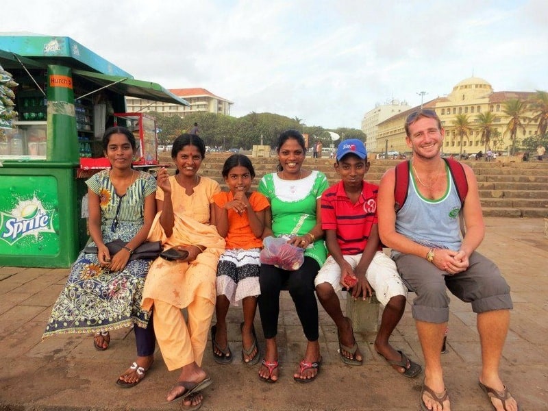 Friendly locals in Colombia, Sri Lanka