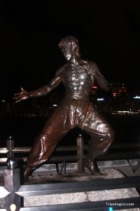 The iconic Bruce Lee statue on Hong Kong's Avenue of the Stars.