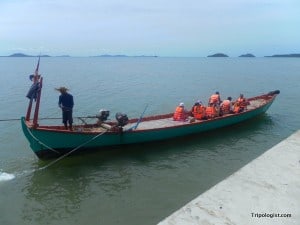 The boat to Koh Tonsay. The requirement to wear life jackets both reassured me and made me nervous.