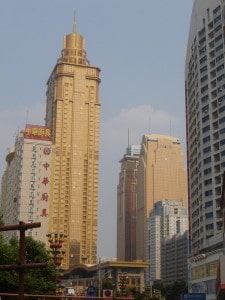 Skyscrapers in the Luo Hu district of Shenzhen, China.