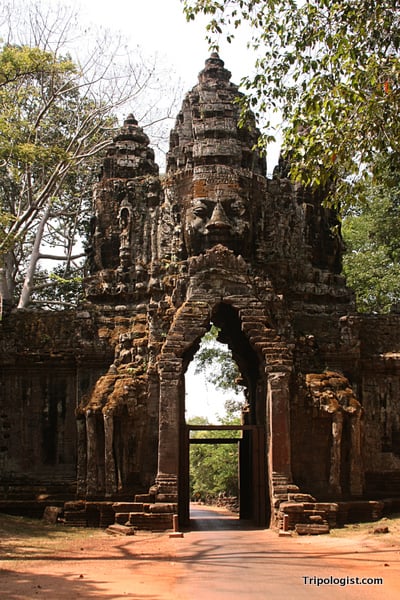One of the entrance to the Angkor Thom temple complex near Siem Reap, Cambodia.