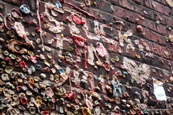 The gross, but still cool, Gum Wall in Pike Place Market.