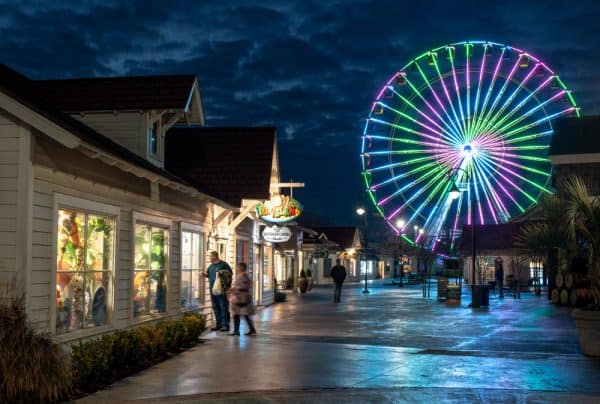 Broadway at the Beach in Myrtle Beach, South Carolina, in the winter