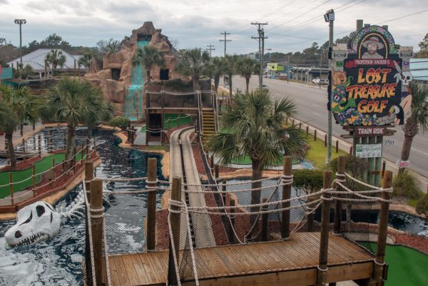 Putt-putt golf in Myrtle Beach in the winter