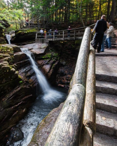 Sabbaday is a great waterfall in the White Mountain National Forest of New Hampshire